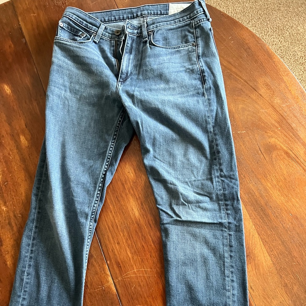 rag & bone Dark Blue Straight Jeans